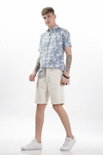 Load image into Gallery viewer, Serene Blue Palm Print Shirt

