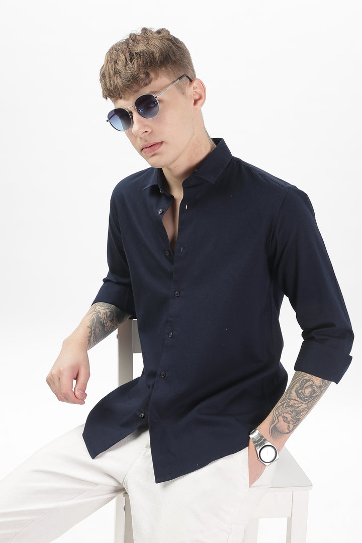 Navy Blue Oxford Shirt