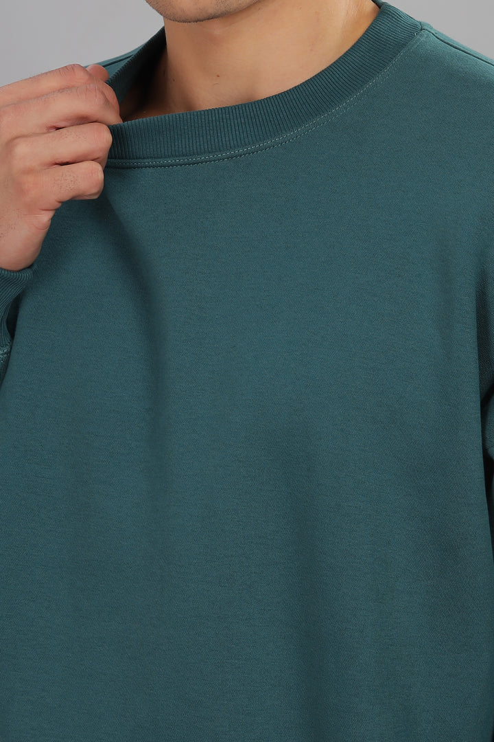 Teal Green Oversized Sweatshirt