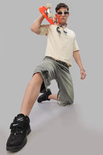 Load image into Gallery viewer, Beige Oversized T-shirt
