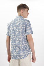 Load image into Gallery viewer, Serene Blue Palm Print Shirt
