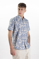 Load image into Gallery viewer, Serene Blue Palm Print Shirt
