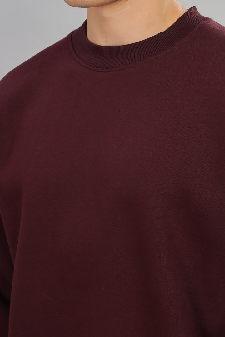 Deep Maroon Oversized Sweatshirt