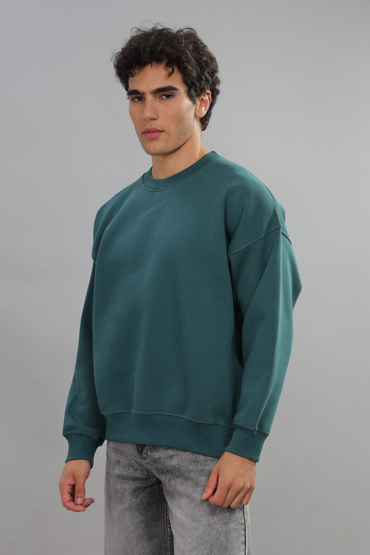 Teal Green Oversized Sweatshirt