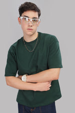 Load image into Gallery viewer, Bottle Green Oversized T-shirt
