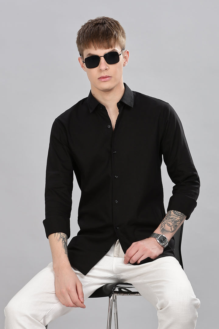 Classic Black Oxford Shirt