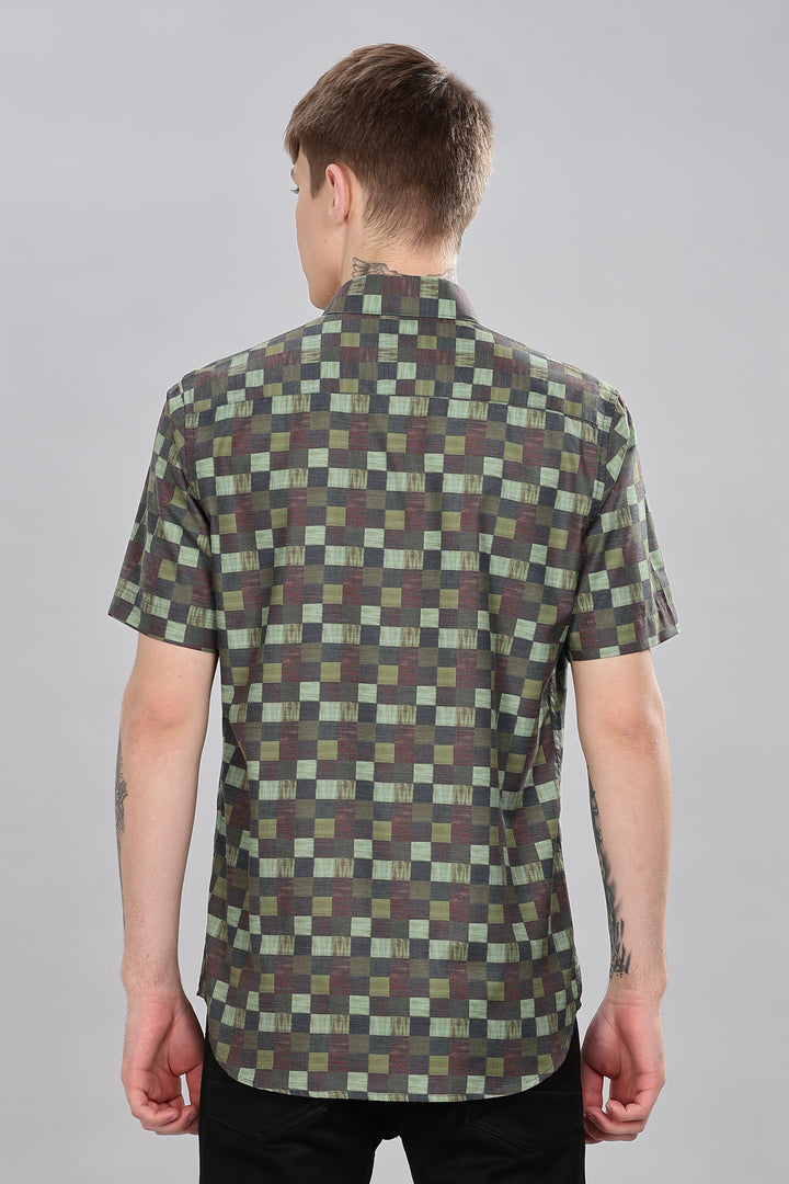 Geometric Checkered Shirt