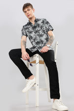 Load image into Gallery viewer, Tropical Grey Palm Print Shirt
