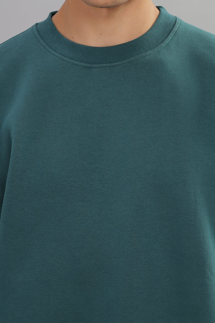 Teal Green Oversized Sweatshirt